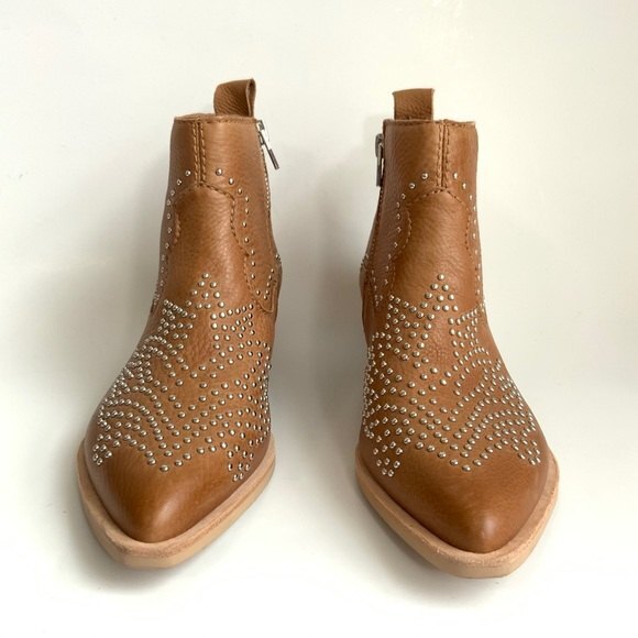 Dolce Vita Bootie Women Size 6M Tan Leather Western Point-toe Booties - Picture 4 of 12